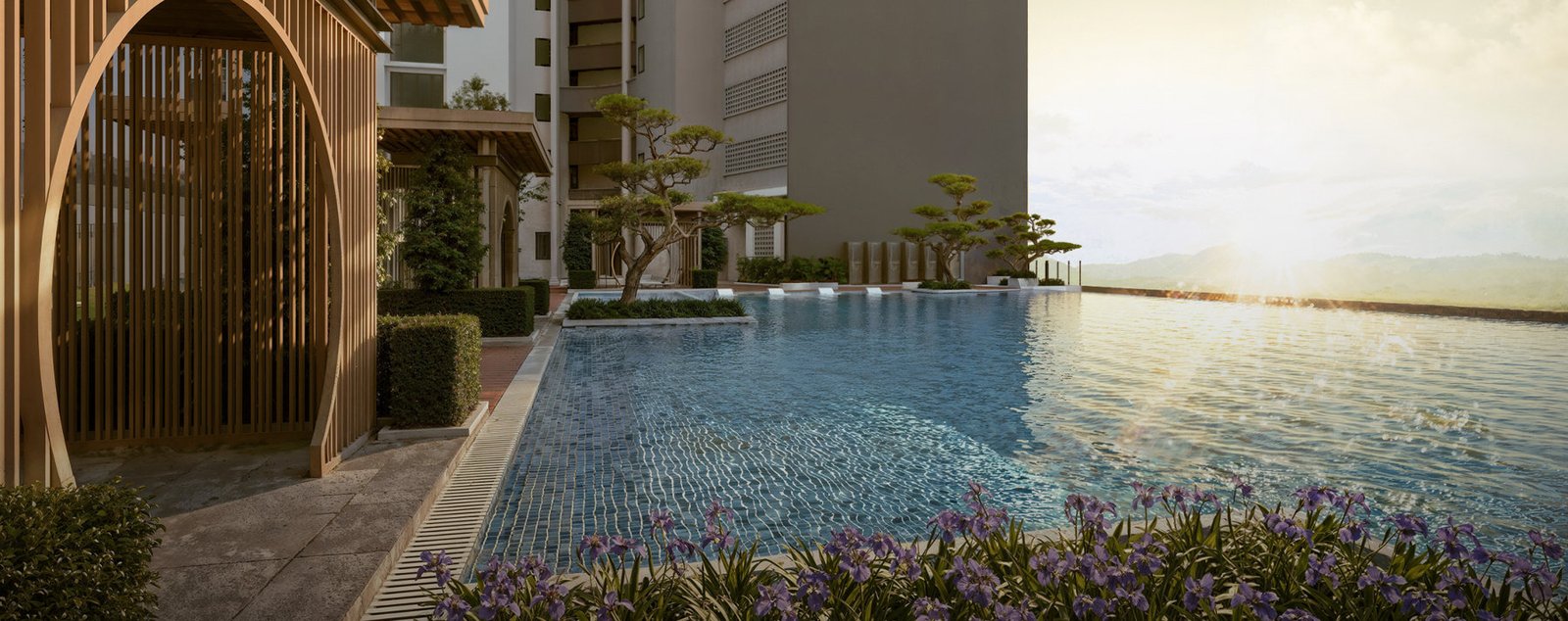 Infinity Swimming Pool at Eight & Eight, artist's impression